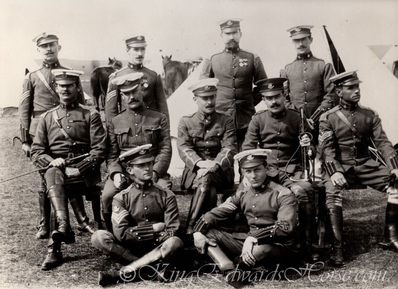 B Squadron (Canadian) Kings  Colonials Imperial Yeomanry c1906 Wearing the distinctive Kings Colonials  Uniform and the Beaver badge of the  Canadian Squadron.