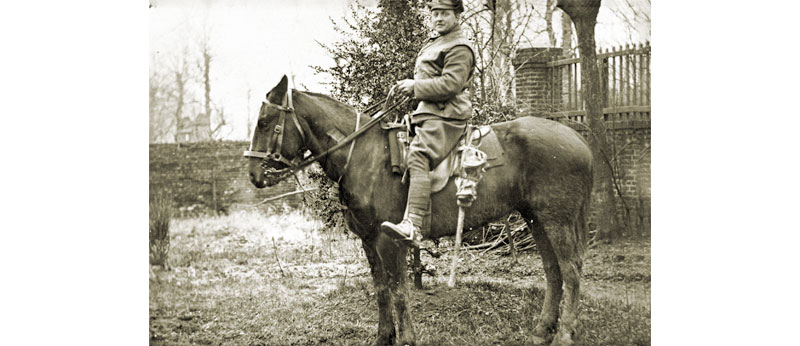 456 Pte Reginald Wilson KEH (Australia) with 'Orace' Somewhere in France